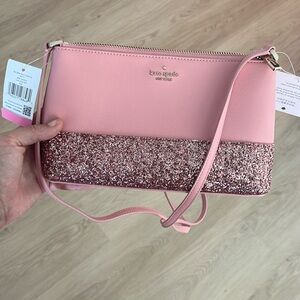 Brand new Kate spade pink glitter crossbody